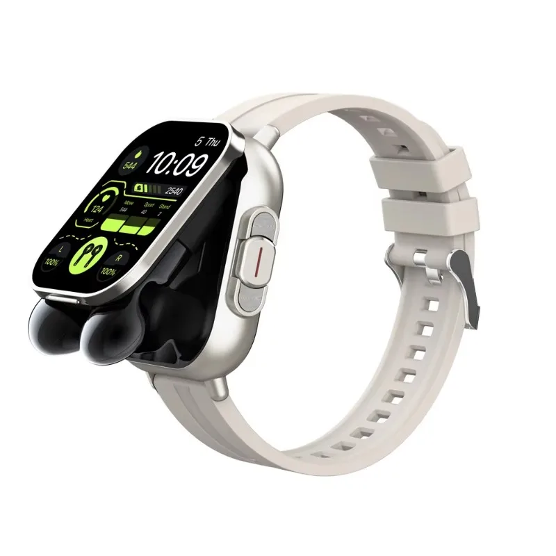 イヤホン付き2in1スマートウォッチ-ワイヤレスヘッドホン-健康管理-フィットネス記録-リマインダー-メンズ-レディース-スマートウォッチ