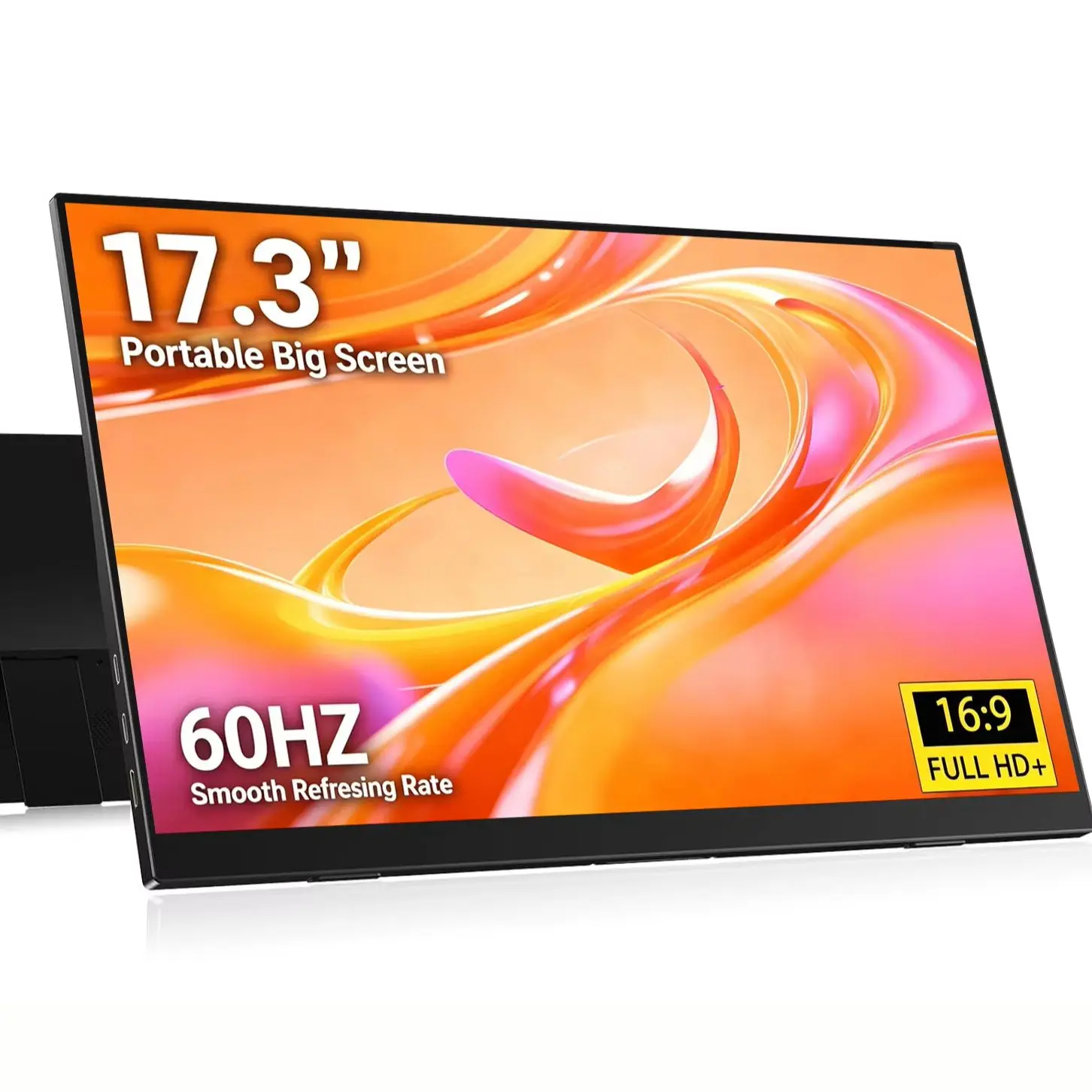 17.3 Inch Portable Monitor 1600900 HD IPS 72% sRGB VESA Mountable External Secondary Display for Laptop PC Phone Game Console