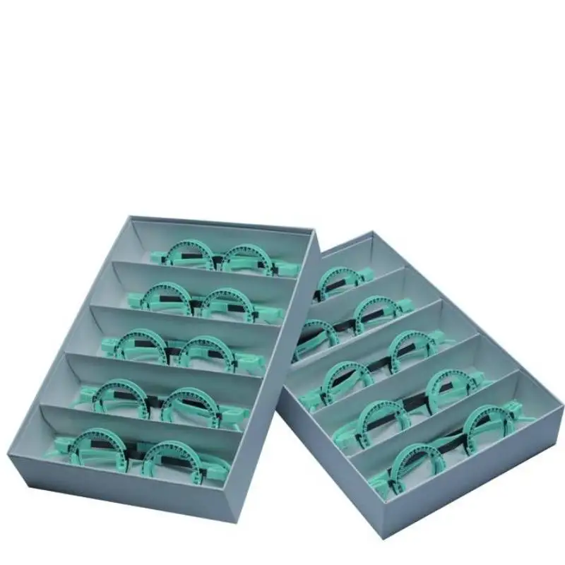 10pcs Optical Trial Lens Frame Set 52mm-70mm PD Available Examination Glasses Ophthalmology Occluder Soft Colorful Eye Test Tool