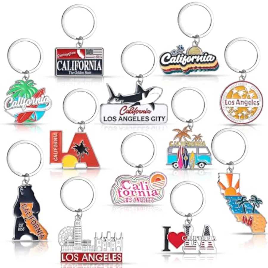 

Landical Los Angeles Souvenir Keychain California Souvenir Gifts Metal I Heart LA Keychain Bottle Opener Keyring