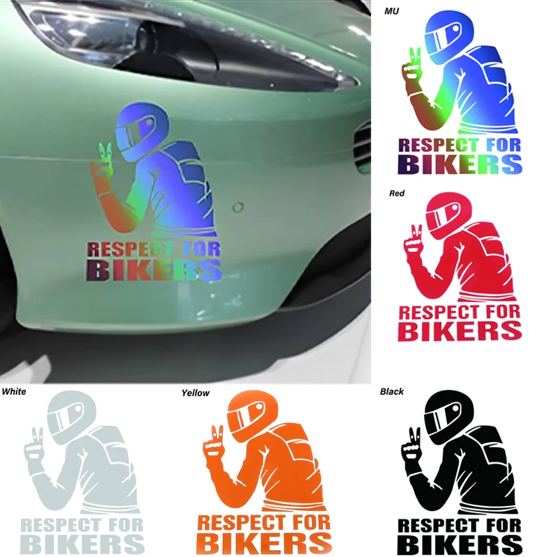 Respect Car Biker Motorcycle Vinyl 3D Sticker Creative Eco-friendly Cars Styling Reflective Decal Sticker Auto Moto Accessories