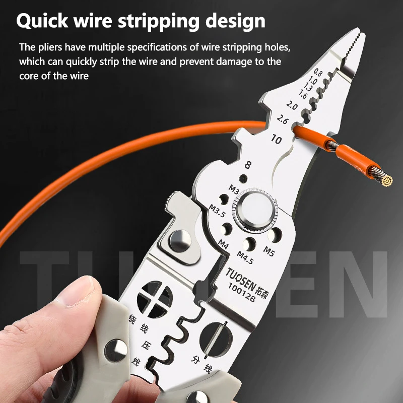 Crimper Cable Cutter Adjustable Automatic Wire Stripper Stripping Crimping Pliers Multifunctional Wire Repair Tool Pliers