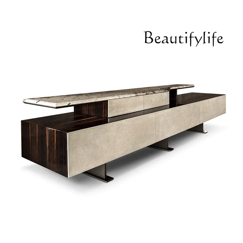 Xx Light Luxury Marble Dining Side Cabinet, Living Room Against The Wall, High-end Creative, Modern Designer Storage Cabinet