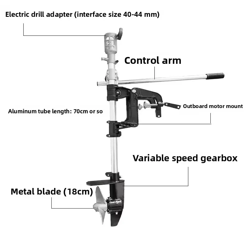 for Outboard Motor Reverse Gear Kit Enhanced Speed Booster for Small Fishing Boat Household Deceleration Accessories Full Set