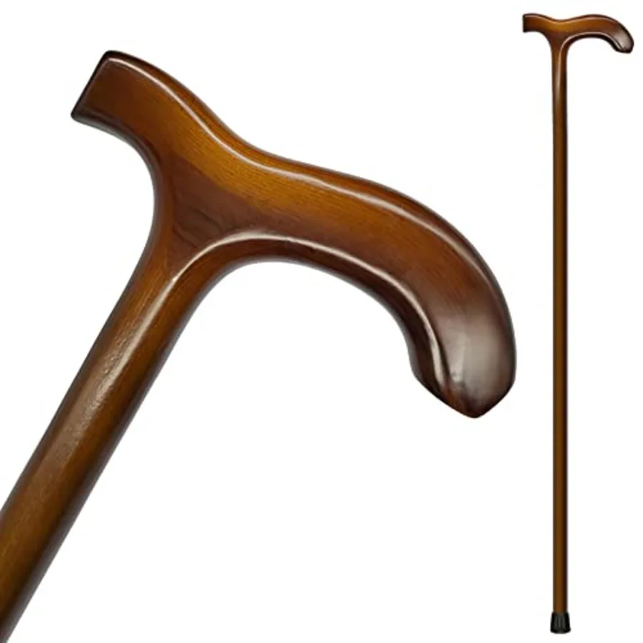

Ergonomic Wooden Walking Cane for Men and Women 36 Inch One-Piece Wood Cane Designed for Seniors Ideal for Indoor and Outdoor U