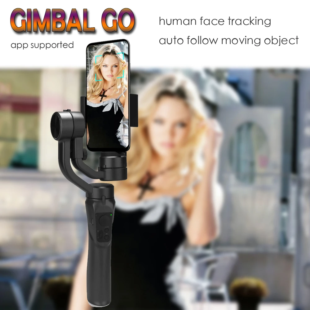 The 3-axis mobile phone gimbal with built-in selfie stick portable smartphone stabilizer AI face tracking is suitable for selfie