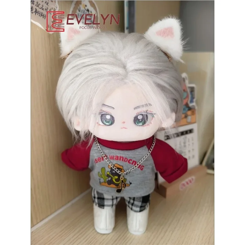 

Evelyn（Doll）20CM Cotton Toy Clothes Starfish Body Clothes Pants Necklace Outfit Dress Up Game Love and Deepspace Genshin Impact