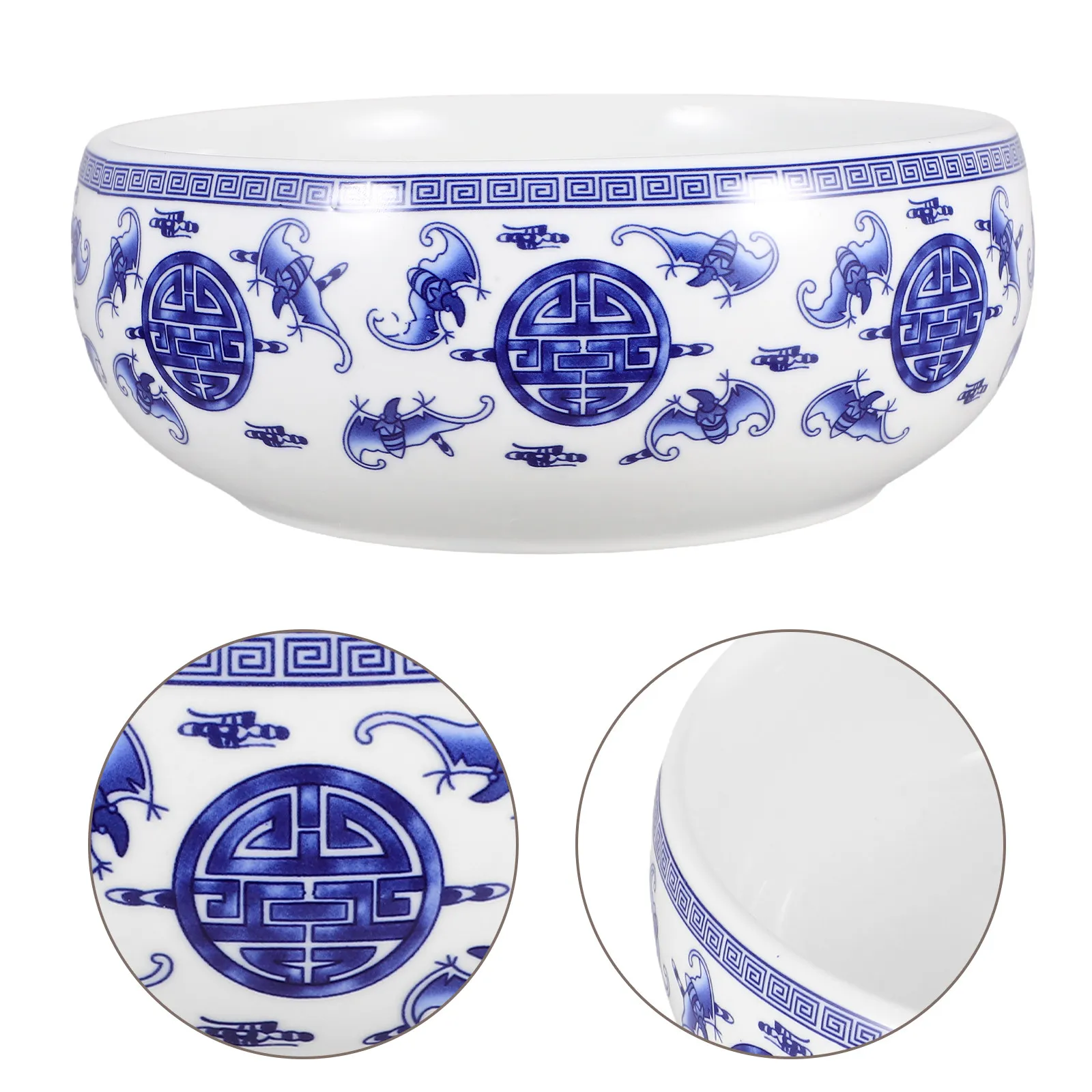 Hydroponic Ceramic Flowerpot Round Lotus Bowl for Water Plants Succulents Narcissus Water Lilies Bonsai Natural Craftsmanship