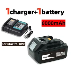 For Makita Rechargeable Power Tool Battery, 18650 Lithium-ion Battery Pack , 6.0 Ah 18V LXT BL1860B BL1860BL1850 BL1830