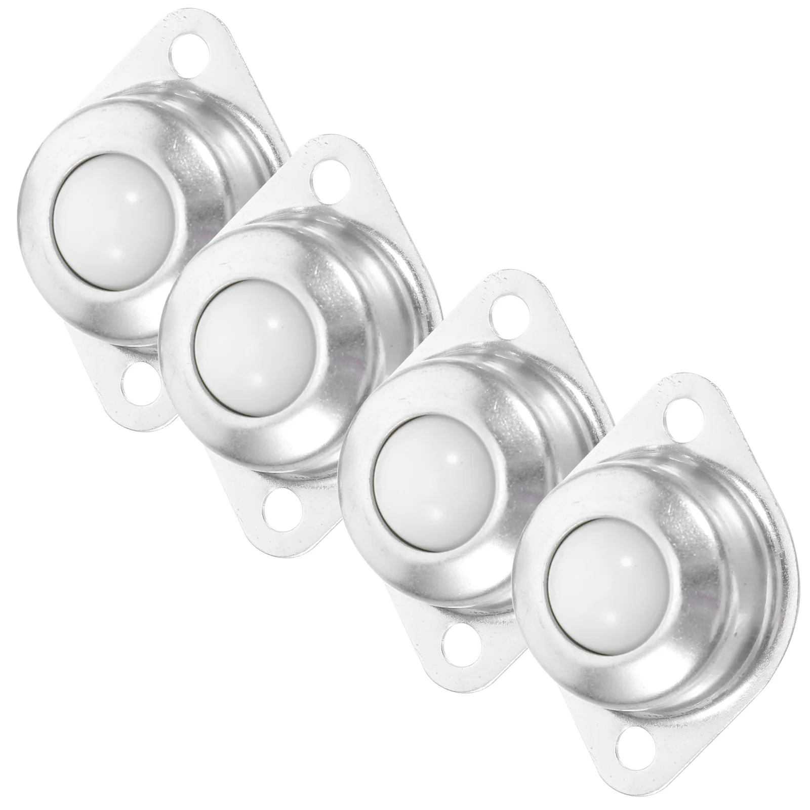

4pcs Carbon Steel Zinc Plated Ball Caster Wheels Bearing Smooth Rolling 360 Degree Furniture Castors Swivel Small Bearings