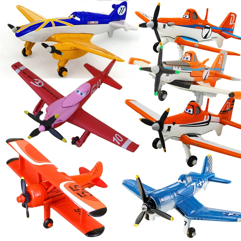 Disney Pixar Planes Dusty Crophopper Echo Bravo Fighter Skipper Aircraft Metal Airplane No.7 Model Toy for Kids Birthday Gifts