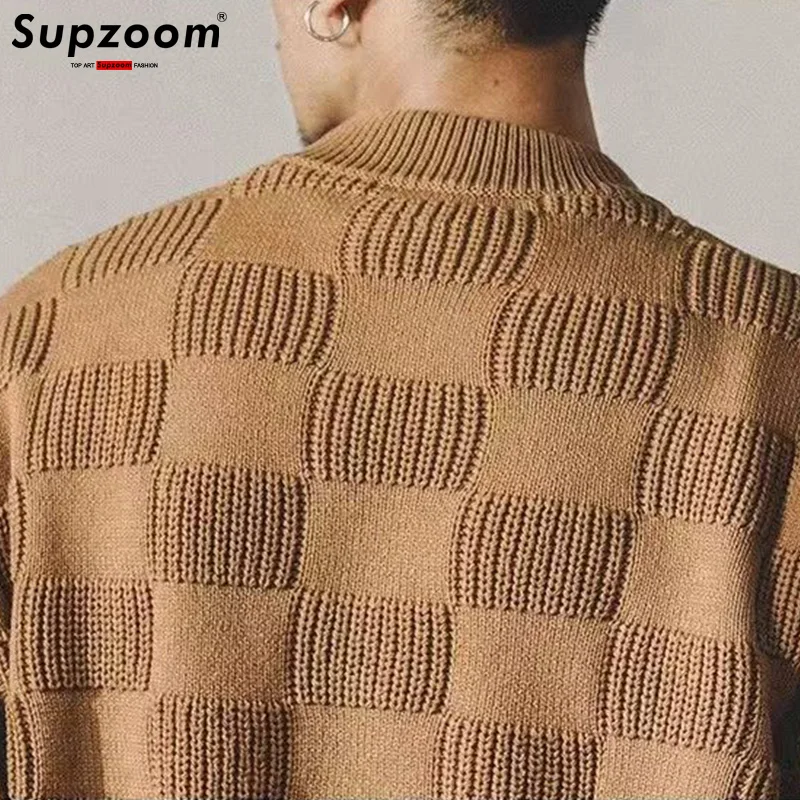Supzoom 2024 New Arrival Retro Casual Cartoon Pulloverse Couple Men\'s Top Fashion Winter Couple Knitted Sweater