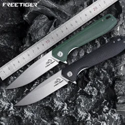 FREETIGER D2 Folding Knife Micarta Handle Outdoor Camping Hunting Hiking Survival Fishing Kitchen EDC Pocket Knife FT923