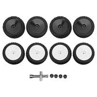 RC Front Rear Tires and Wheels with 12mm Hex for 1/10 RC Off Road Car Upgrade Parts RC Front Rear Tires and Wheels