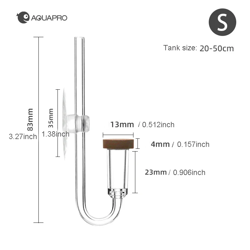 JFENGLI Aquarium CO2 Diffusor Blase Zähler Mini Aquarium Sprayer Dosen Kohlendioxid Zubehör Fischglas Liefert Akvarium Filter 7