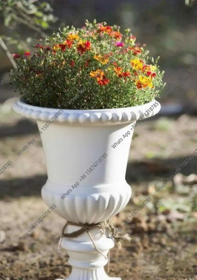 Cast iron flower pot nail beads retro flower pot big bead trophy flower pot designer garden ornament