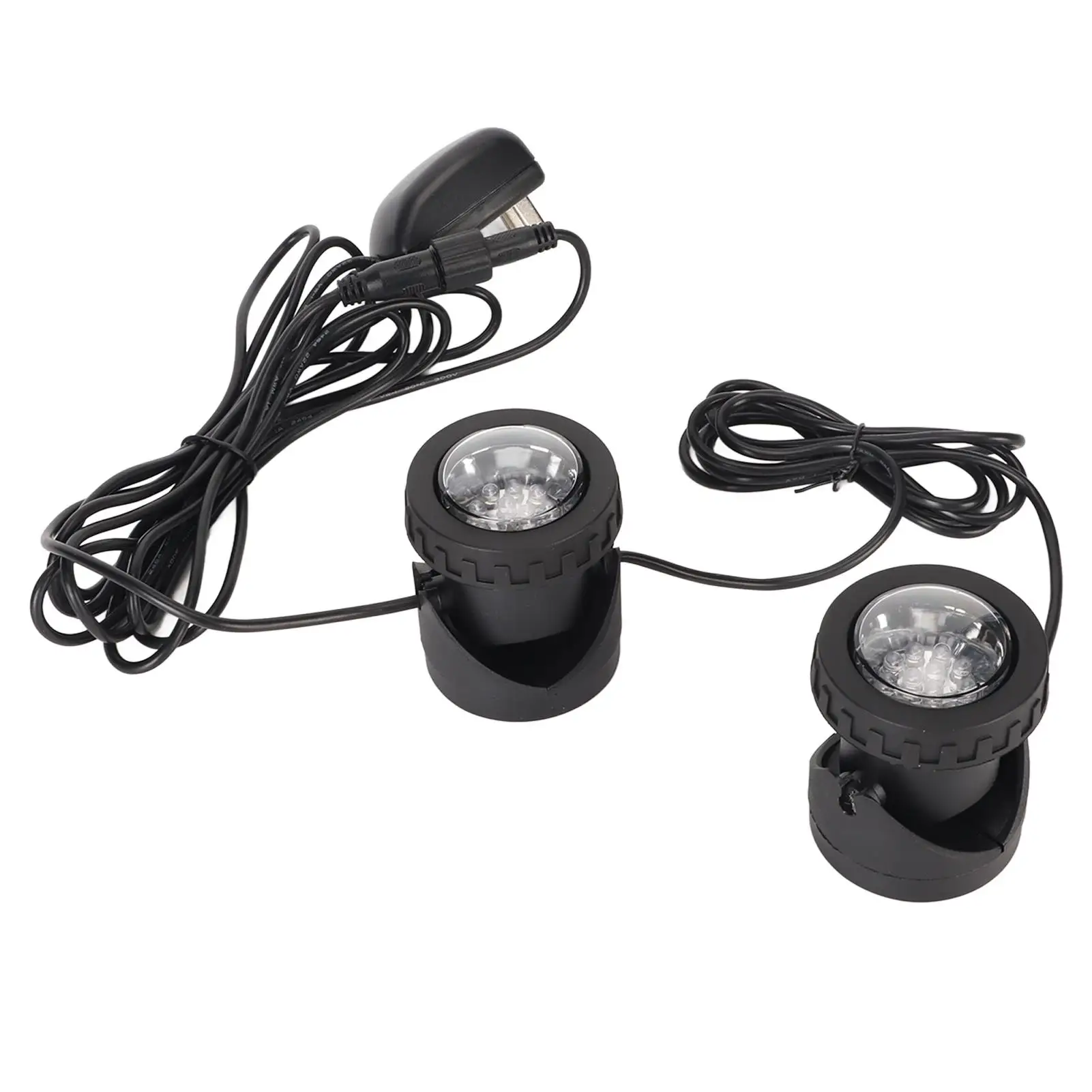 Color Changing Pond Lights IP68 Waterproof Submersible Spotlights for aquarium - US Plug, Vibrant Lenses