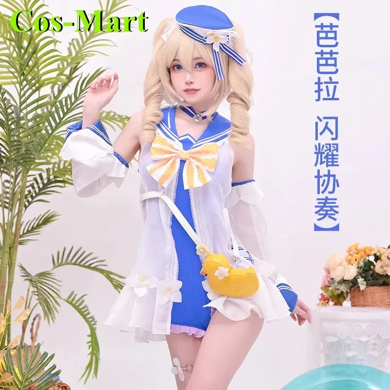 

Cos-Mart Game Genshin Impact Barbara Swimsuit Cosplay Costume Sweet Cute Bikini Activity Party Role Play Clothing High Quality