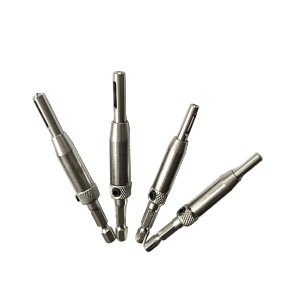 4Pcs Self Centering Hinge Bit Set High Body Stable Drill Bush Precise Pre Drilling for Doors Cabinet Furniture Wood