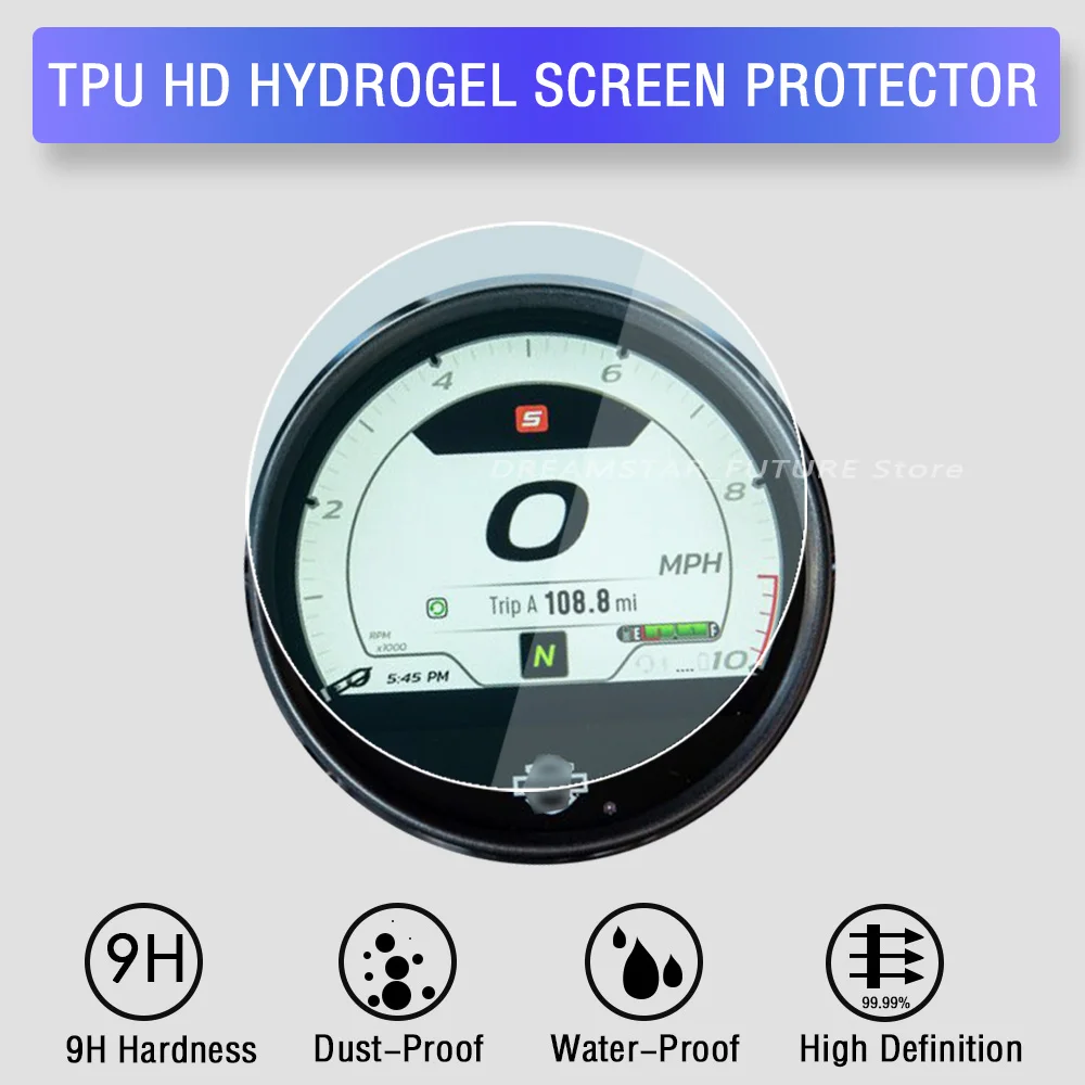 

Для Harley Sportster S1250 RH 1250 2021, экран кластера царапин, TFT ЖК-экран, ультра-прозрачная антибликовая защитная пленка для мотоциклетных инструментов