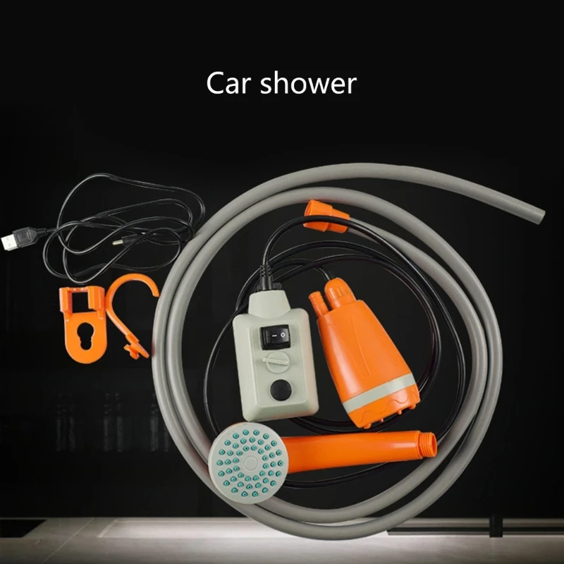 Portable Outdoor Shower, 2000mAh Battery Powered Shower for Hiking/Backpacking,USB Rechargeable Camping Shower GTWS