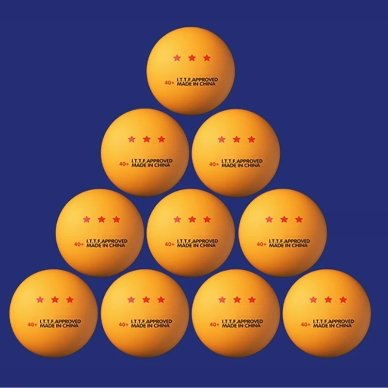 10 Pcs Table Tennis Ball Replacement Pingpong Ball 3-Star Standard Table Tennis Ball for Indoor/Outdoor Pingpong Table