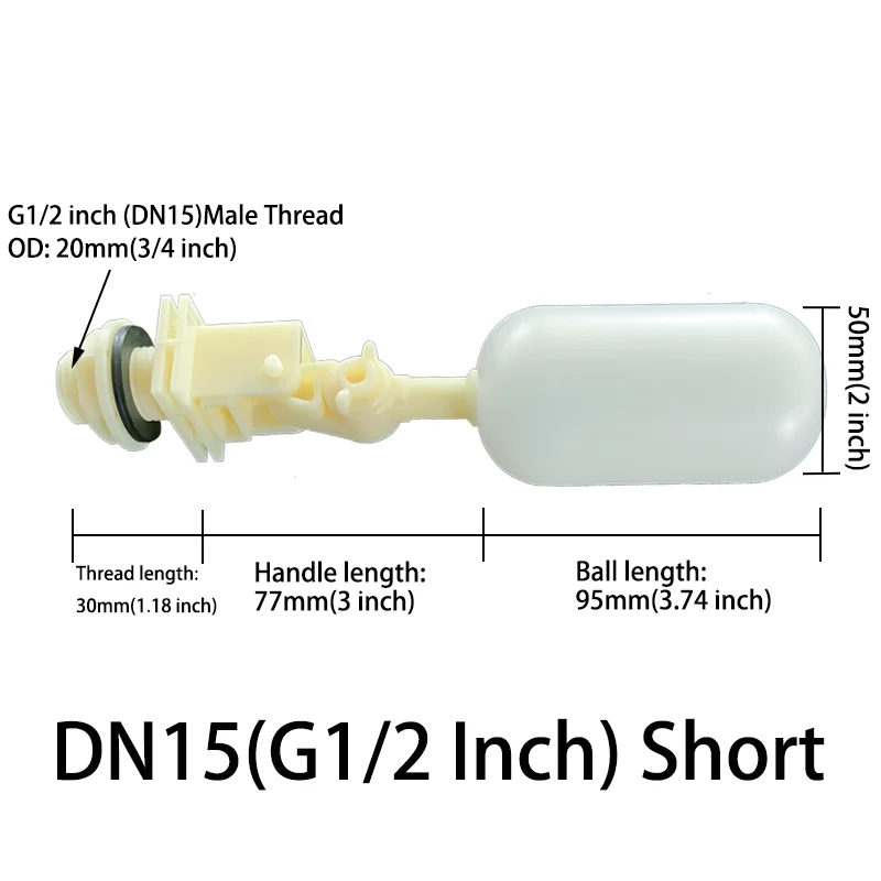 1pc Automatic Float Valve Water Level Controller G1/2 DN15 Thread Plastic For Raise Livestock Water Bowl Poultry Breeding Animal
