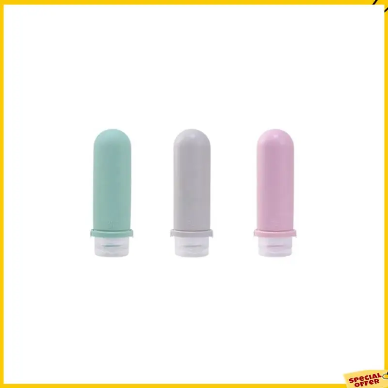 A24P ポータブルシリコントラベルボトル空の詰め替えパッキングローションシャンプー容器クリーム旅行 (90ml C)