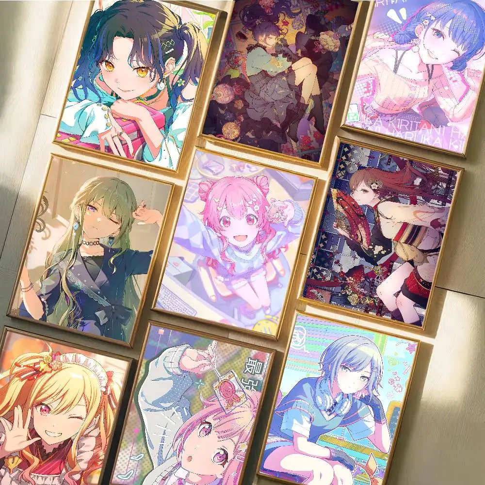 Game Project Sekai Poster Self-adhesive Art Waterproof Paper Sticker Coffee House Bar Room Wall Decor