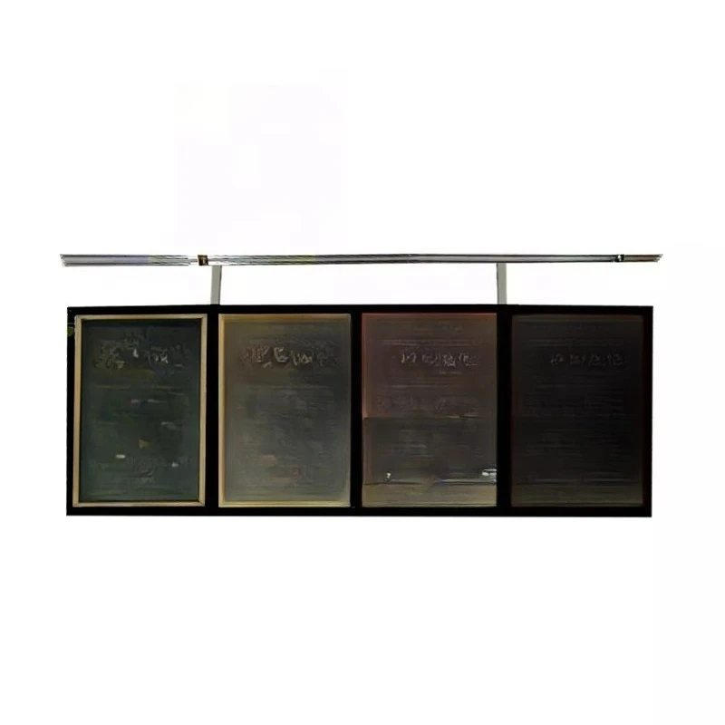 Innovative restaurant ultra-thin rectangular hanging decorative stainless steel and acrylic weatherproof box ceiling bracket