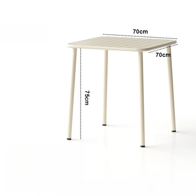 

Nordic designer outdoor courtyard table villa wrought iron open-air dining table waterproof table modern simple balcony