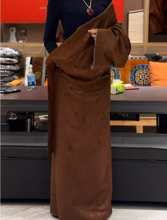 Robe tibétaine chinoise Anduo Double couche Xizang, vêtements d'automne et d'hiver