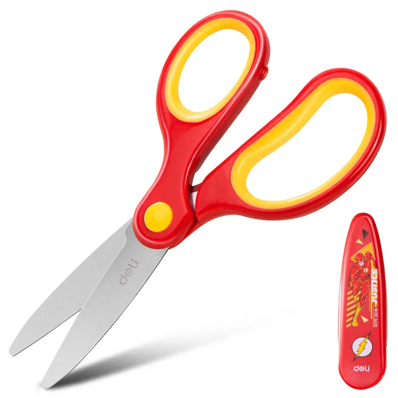 DELI 68353 Justice League Schule Schere Nette DIY Tagebuch Dekorieren Scissor Hand Handwerk Papier Kinder Student Schreibwaren