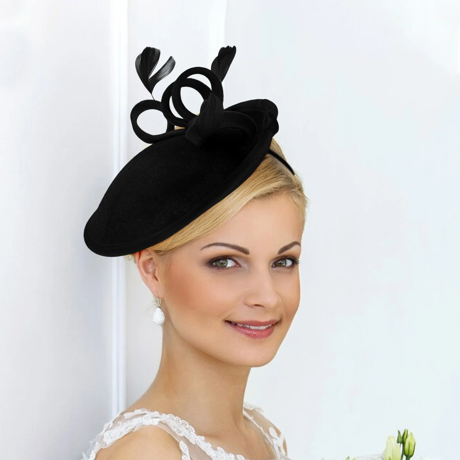 

Soft Bowknot Hat Hair Hoop Headband Elegant Hair Accessory Party Costume Ball Tea Party Women Bowknot Headband