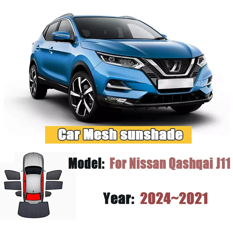 Visor For Nissan Qashqai J11 Rogue Sport MK2 2014~2021 Car Mesh Sun Shade Heat Insulation Net Mesh UV Protection Car Accessories view 2