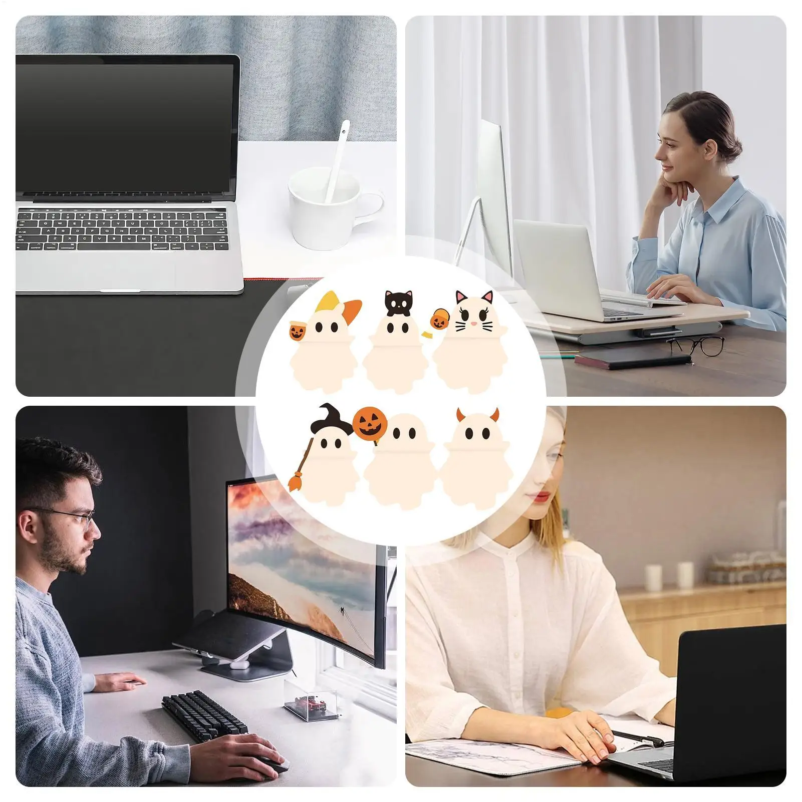 Figura decorativa para teléfono móvil, decoración para teléfono, fantasma de Halloween, medel, accesorio para teléfono inteligente, decoración para jóvenes, niñas y niños