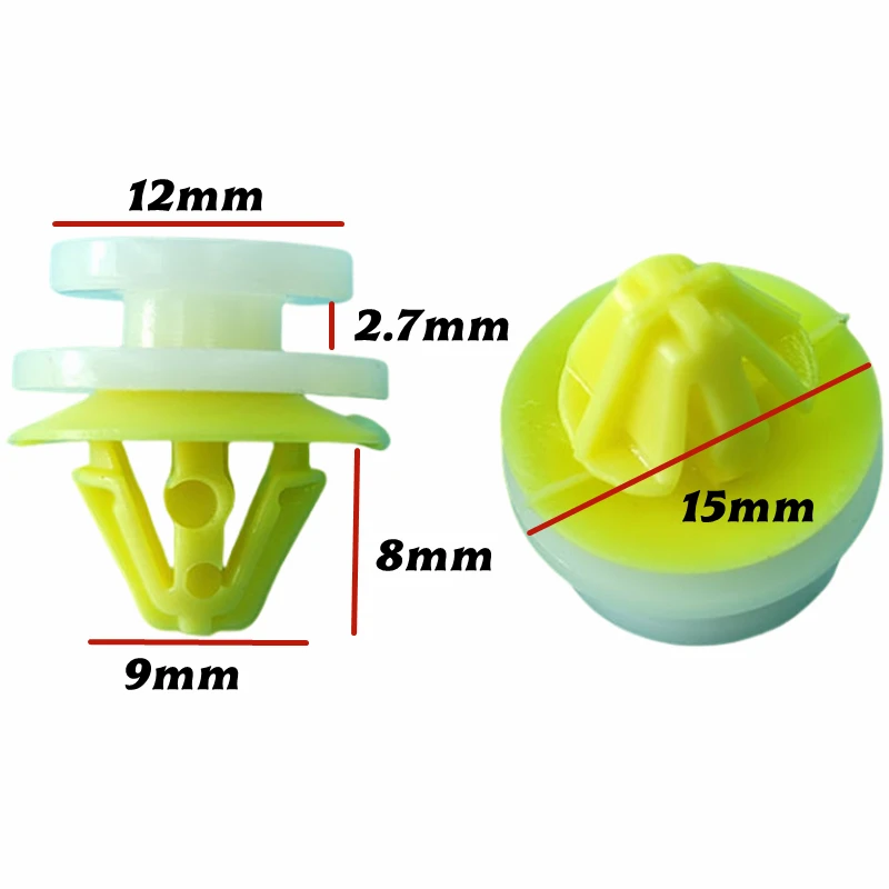 20Pcs For 9mm Hole OE: 7703077250 Auto Door Trim Panel Retainer Clips Plastic Car Rivet Fasteners Clip