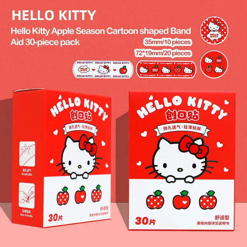Hello Kitty Kuromi Cinnamoroll Plaster 40Pcs Waterproof Adorable Cute Band Aid for Kids Wound Care Kawaii Cartoon Design