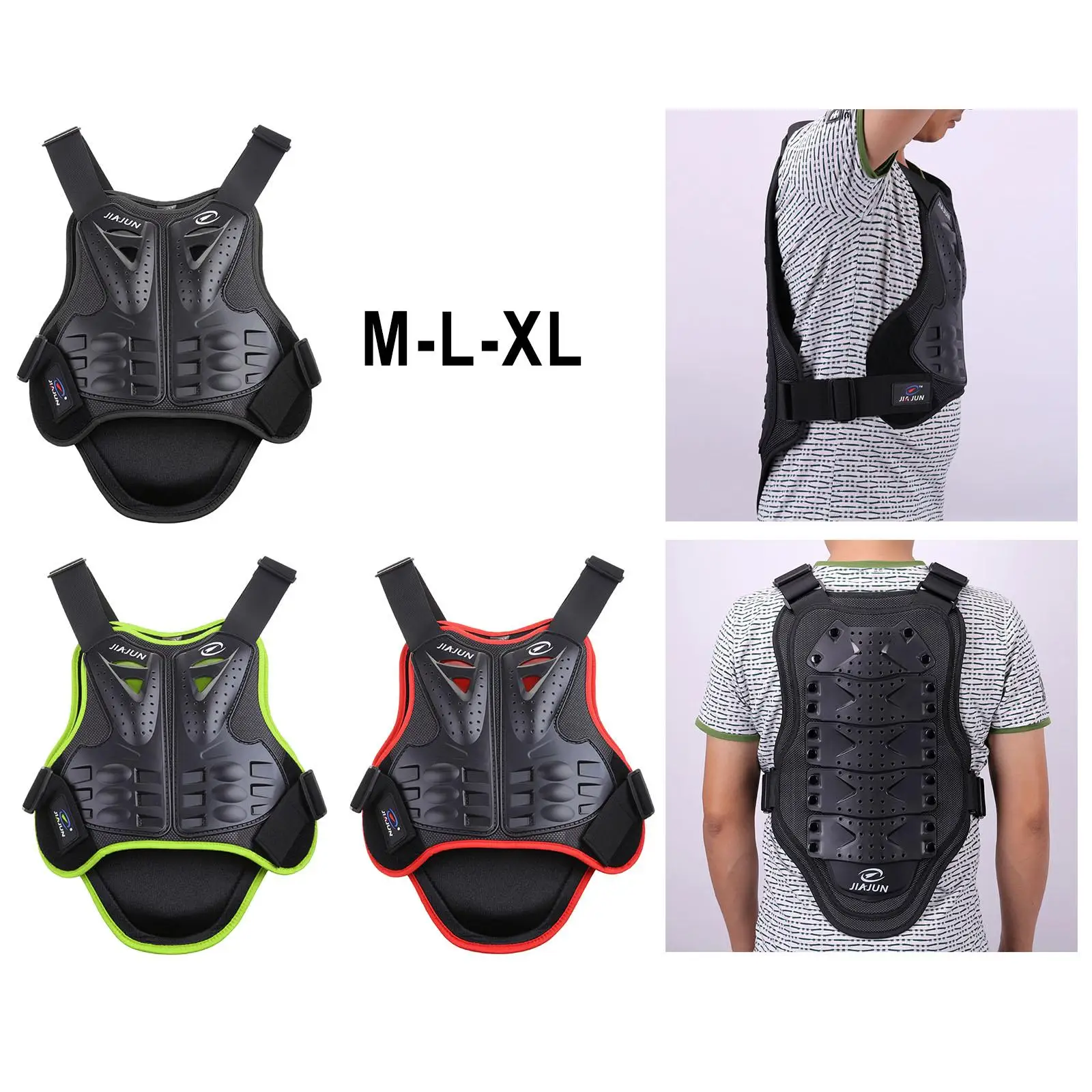 

Unisex Motorcycle Protection Vest Adjustable Chest Back Protector Jacket for Biking Skiing Snowboarding