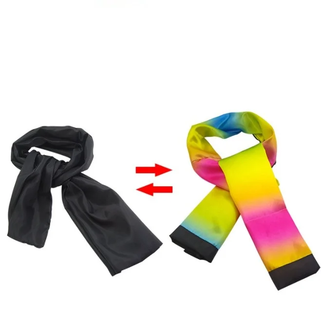 high-quality-magic-change-color-scarf-magic-trick-props-black-to-rainbow-silk-stripe-professional-yh1720