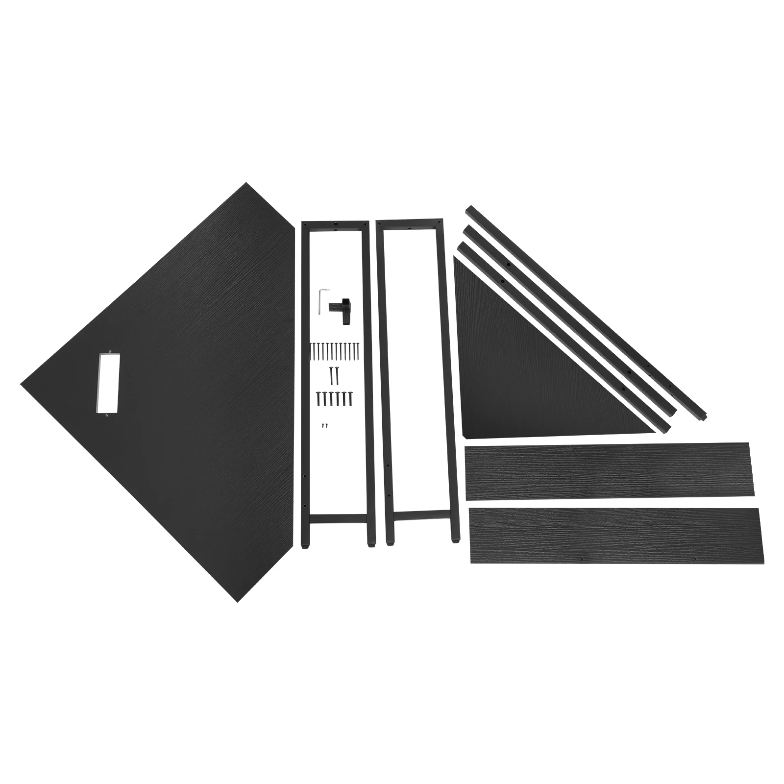 Corner Computer Desk with Outlets Freestanding Corner Desk Small Desk for Computer Small Space, Bedroom Space Saving Writing