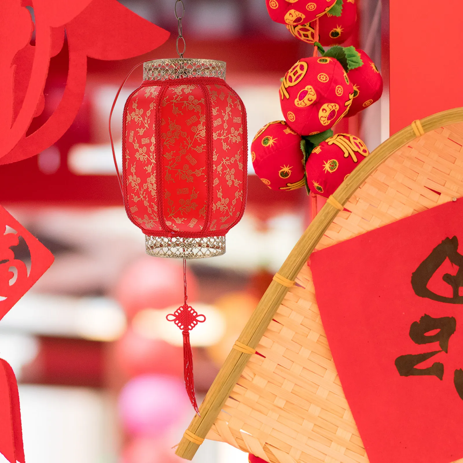 2Pcs Delicate Ancient Chinese Lantern Made of Odorless Safe Material Portable Glowing Festival Decor for New Year Parties Home