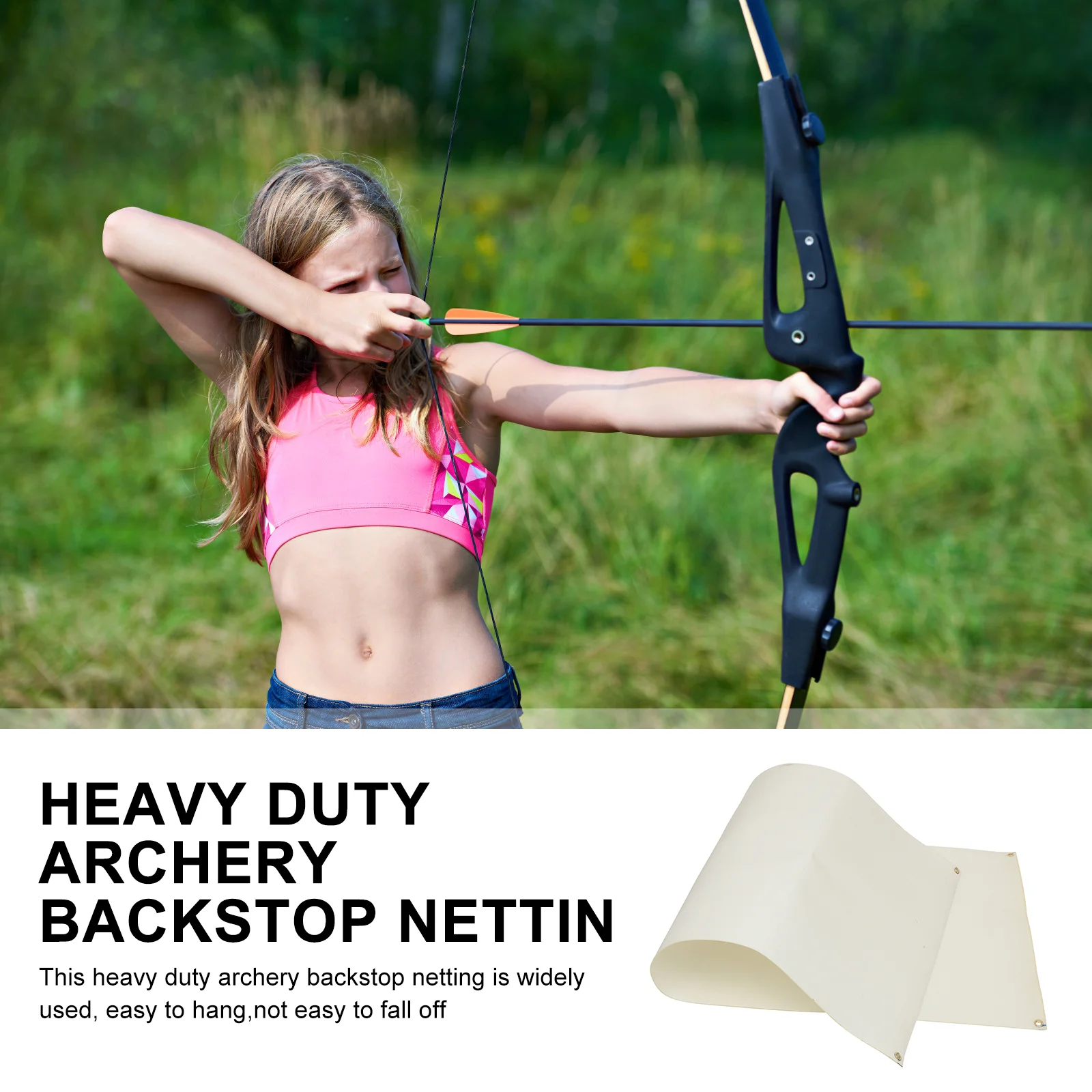 Archery Back Stop Shoting Archery Net Reinforced Archery Backstop Netting