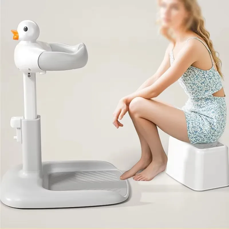 Adjustable Height Baby Shower Stand with Anti-Slip Base Bath Shower Standing Support Baby Bath Stand Portable Bath Helper Baby