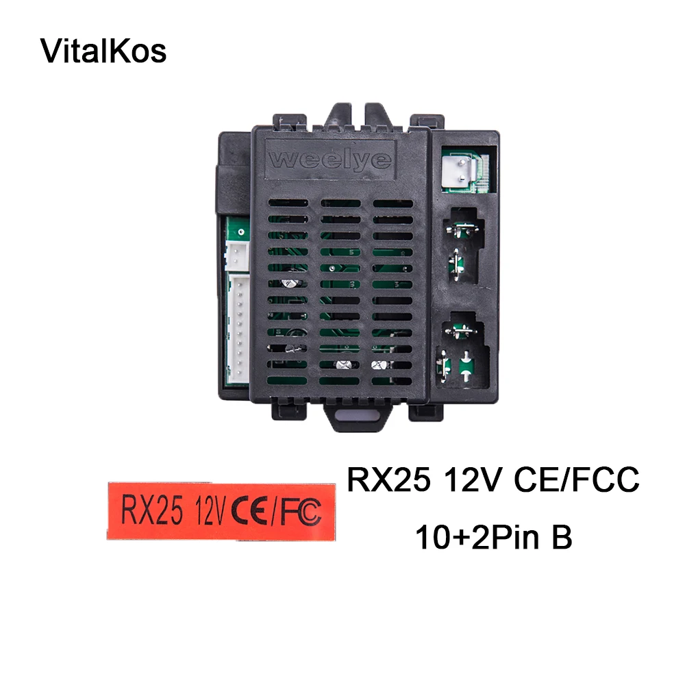 Vitalkios Weelye Transmissor Bluetooth para Crianças, Alta Qualidade Peças do Carro Elétrico, RX25, 6V, 12V, 2.4G, Opcional