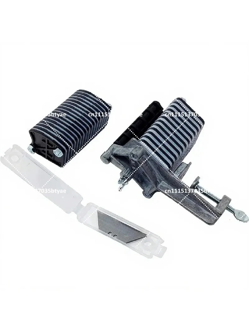 Desktop Leather Lace Cutter Tool for Fringe Braiding Strips Belts, Manual Cutting Machine with 5Pcs Blades