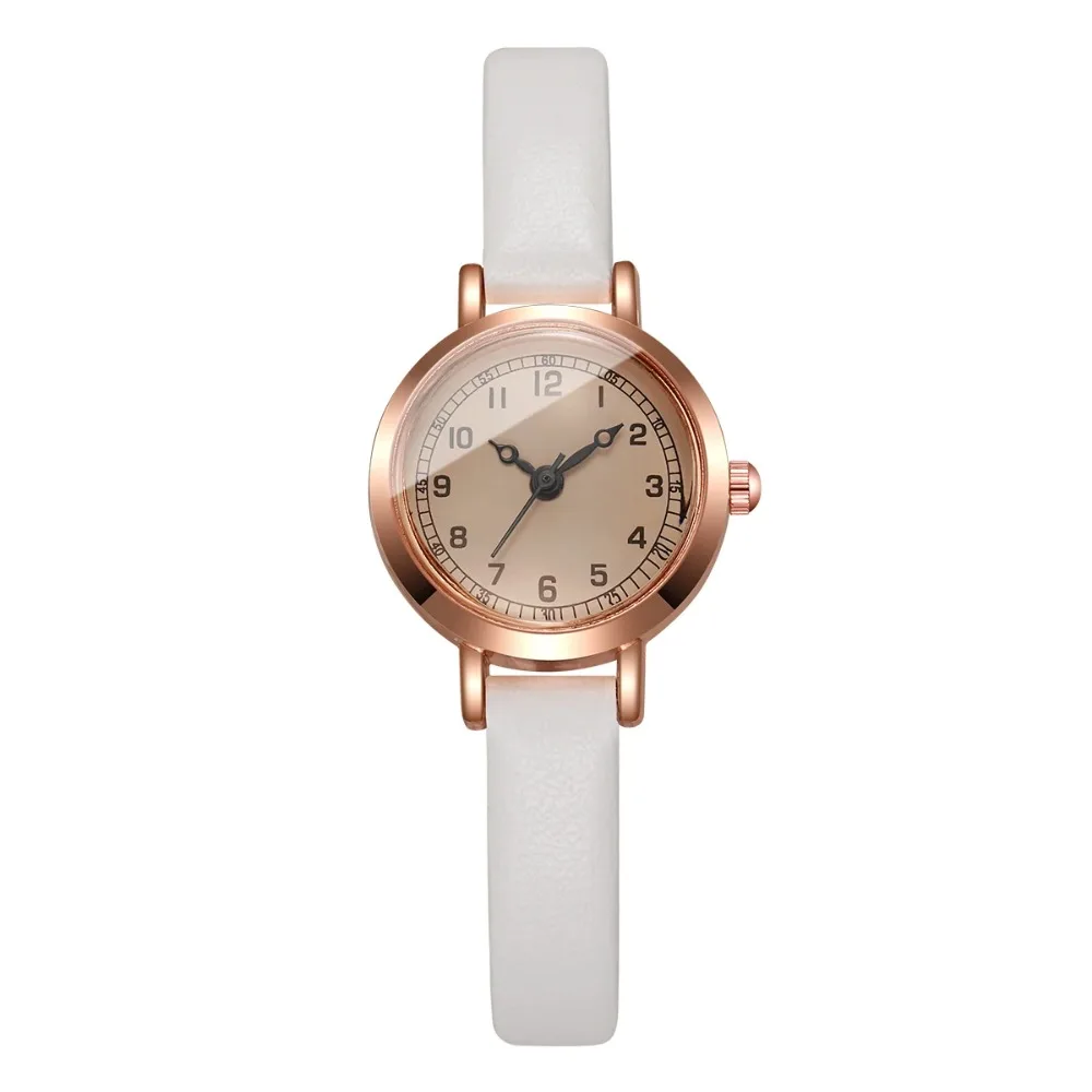 New Ultra-Thin Case Women Quartz Wristwatch Leather Strap Lightweight Wrist Watch Minimalist Watch Women