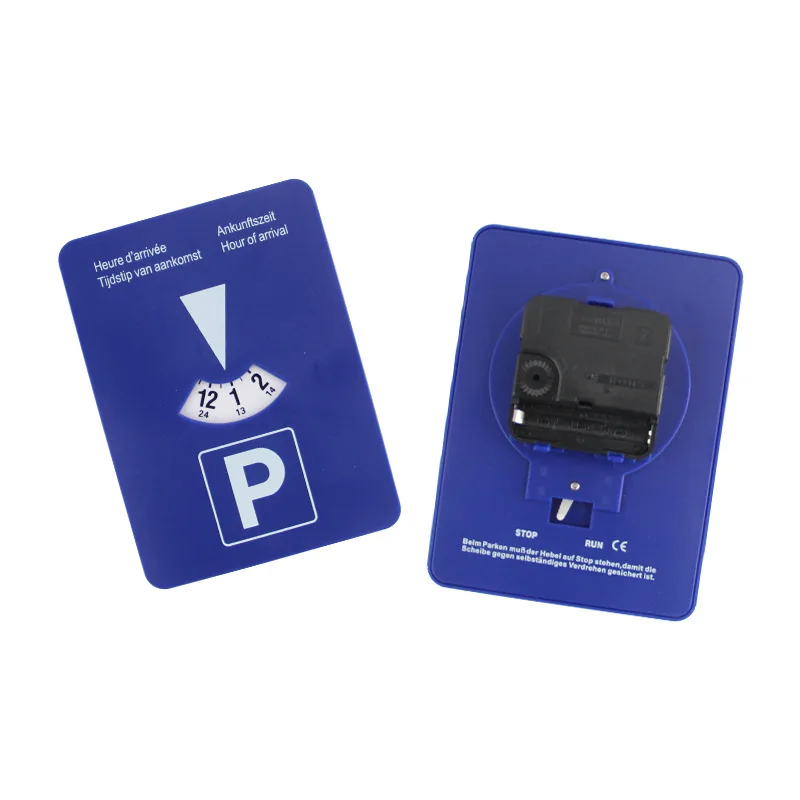 Temporizador de disco de estacionamiento de coche, herramienta de tiempo de estacionamiento de disco de plástico, reloj de estacionamiento portátil, reloj con temporizador de visualización de tiempo de llegada
