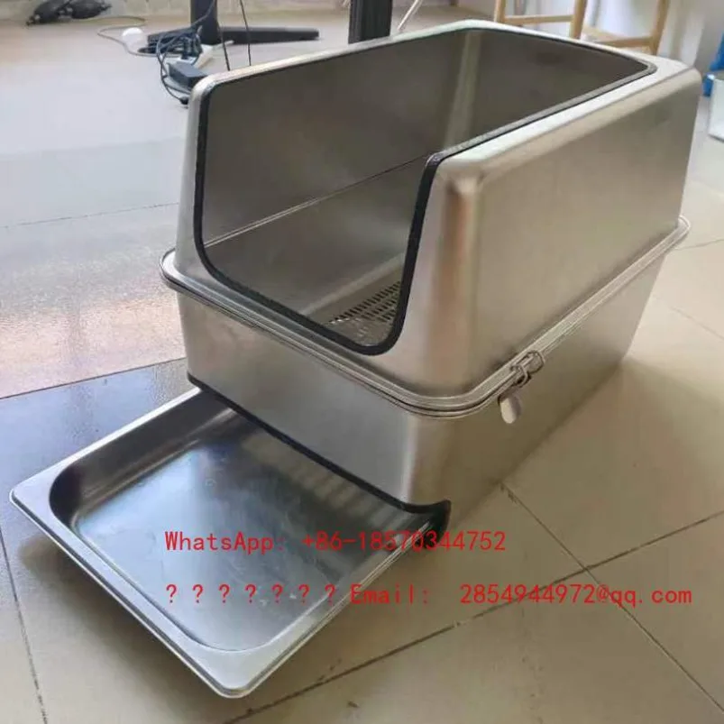 stainless-steel-sand-basin-anti-splash-oversized-open-fence-deodorant-oversized-toilet-heightened-giant-leaking-basin-leaks-sand