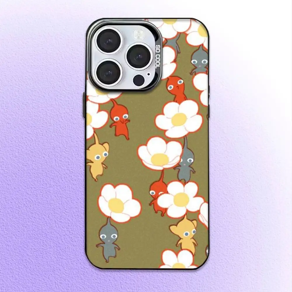 Game P-PikminS-S  Phone Case  For iPhone17,16,15,14,13,12,11 Plus,Pro Max Black Candy Matte Shockproof Cover